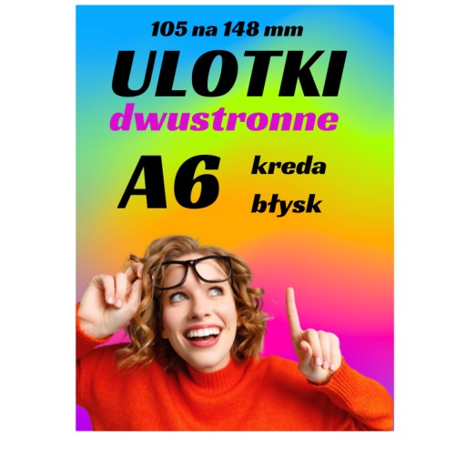 ulotki dwustronne a6 5000 sztuk kreda 130 gram