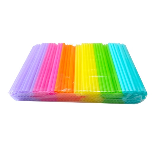 Plastikowe słomki do SHAKE'ÓW kolorowe grube 250 sztuk 24 cm