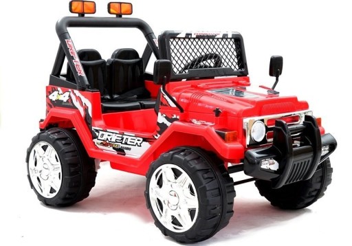 DUŻE AUTO TERENOWE SAMOCHÓD NA AKUMULATOR ŚWIATŁA LED MP3 + PILOT + TABLICE
