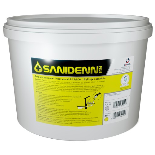 SILNE BAKTERIE DO SZAMBA TŁUSZCZ SANIDENN PLUS 4,5