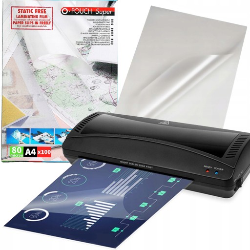 LAMINATOR LAMINARKA ZGRZEWARKA A4 TRACER TRL-A4 + GRATIS 100 FOLII PREMIUM