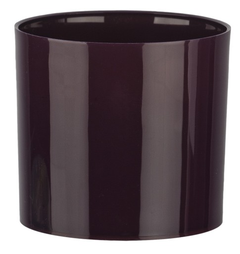 Doniczka Osłonka Okrągła CYLINDER Śliwkowy 11 cm