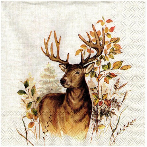 SERWETKA do decoupage 33x33cm - Hunted Deer jeleń 1szt