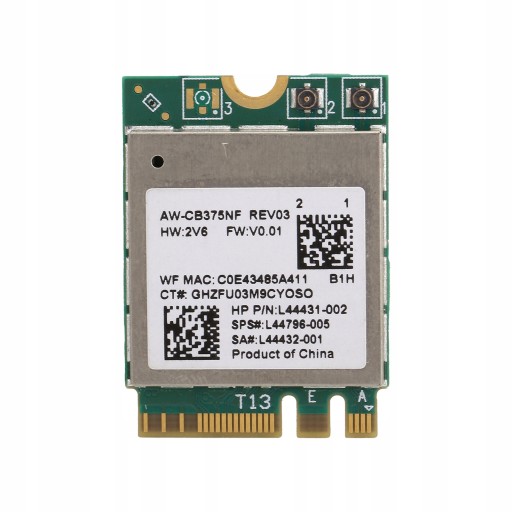 Moduł Wifi RTL8822CE 2.4/5.0GHz Bluetooth