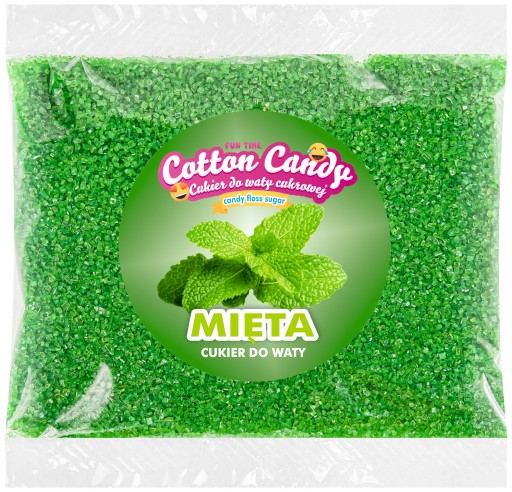 Cukier do Waty Cukrowej kolorowy MIĘTA 100g