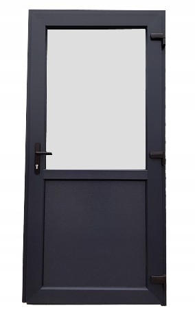 DRZWI ZEWNĘTRZNE PCV SKLEPOWE 110/210 ANTRACYT