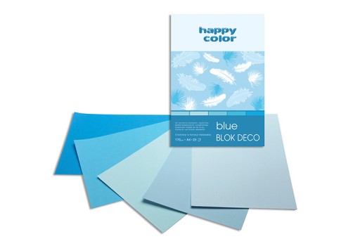 BLOK DECO TECHNICZNY PAPIER KOLOROWY niebieski A4