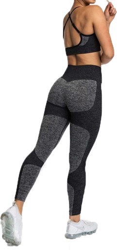 KOMPLET FITNESS DWUCZĘŚCIOWY TIKTOK LEGGINSY r. XS