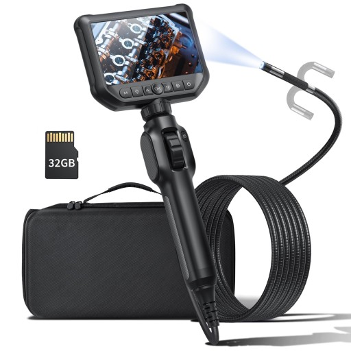 KAMERA INSPEKCYJNA Z RUCHOMA GŁOWICA OBROTOWA ENDOSKOP 360° 8mm 2M 8LED CE
