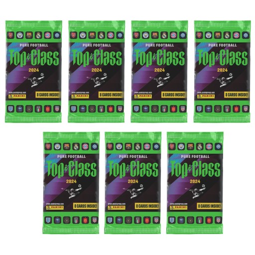 KARTY PIŁKARSKIE DO ALBUMU TOP CLASS 2024 PANINI 56 KART SASZETKI 6+1GRATIS