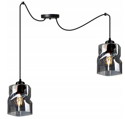 LAMPA KONTI-MEGAN-PAJĄK-2 WISZĄCA NOWOCZESNA 3 KOL