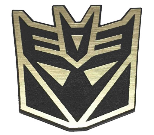 Naklejka Emblemat DECEPTIKON złota 30x30mm