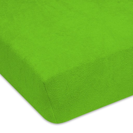 PRZEŚCIERADŁO Z GUMKĄ NA MATERAC 70/200 CM ZIELONE FROTTOWE MOCNE