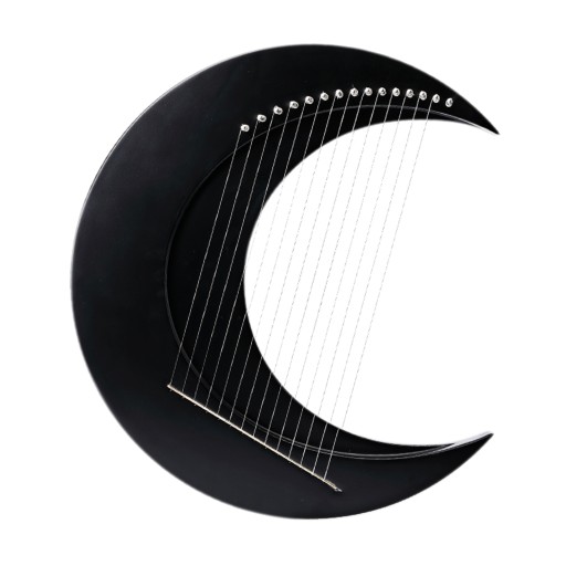 15-string Crescent Moon Type Lyre C Key Harp
