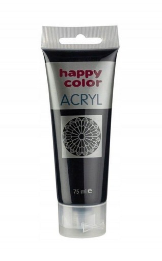 FARBA AKRYLOWA 75ML CZARNA HAPPY COLOR NR 9
