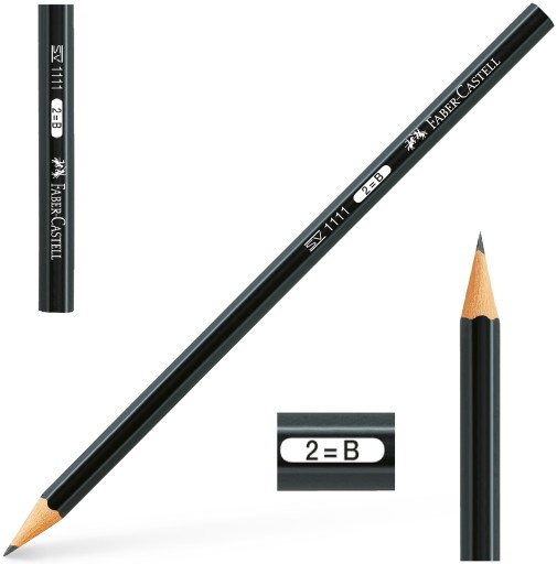 FABER-CASTELL Ołówek tradycyjny grafitowy 1111 2B szkolny biurowy bez gumki