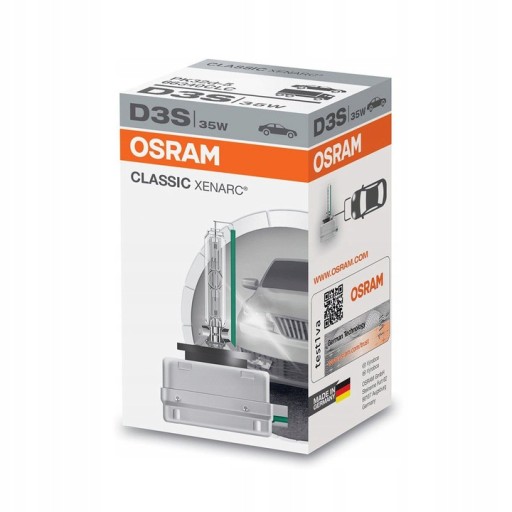 ŻARNIK XENON OSRAM D3S CLASSIC XENARC 4300K NIEMCY
