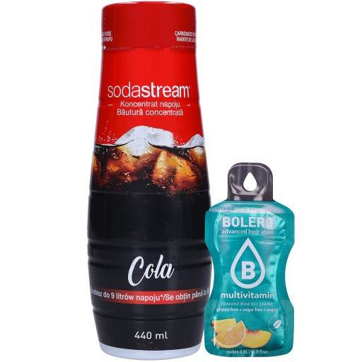 Syrop koncentrat SodaStream Cola 440ml Bolero drink multiwitamina saszetka