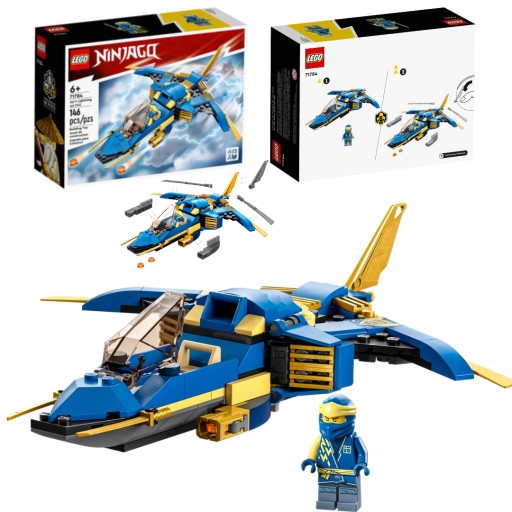 LEGO Ninjago Odrzutowiec ponaddźwiękowy Jay’a EVO Samolot Ninja 71784