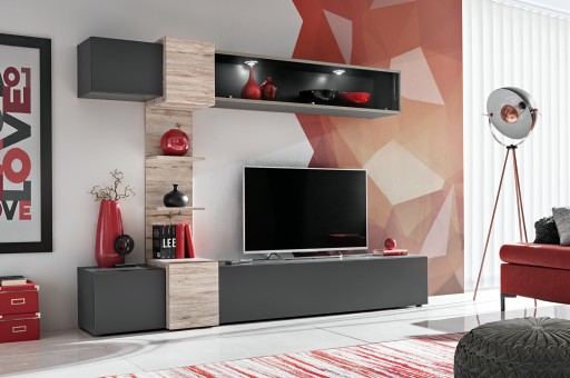 MEBLOŚCIANKA TIAGO FRONTY PVC + LED