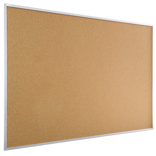 Srebrna tablica korkowa 60x40 drewniana + pinezki