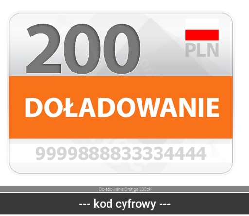 Doładowanie Orange 200zł