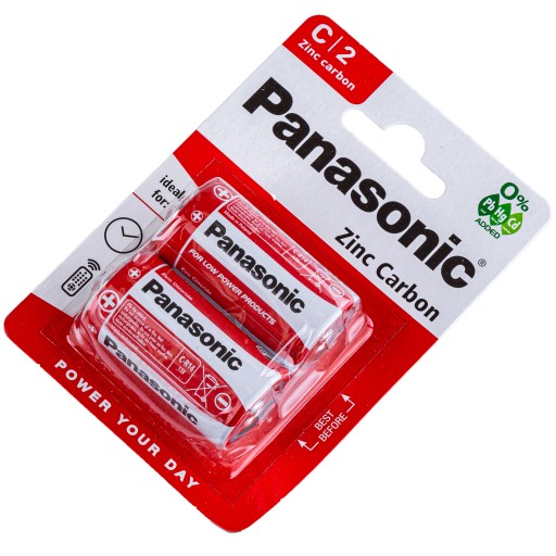 BATERIA BATERIE PANASONIC Red Zinc R14 D 2 sztuki