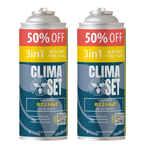 Gaz do klimatyzacji R1234yf 3w1 XL 2x470g olej, uszczelniacz