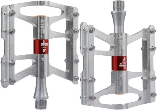 Pedały rowerowe 16 pin platformowe 95x90mm ALU ROCKBROS JT410S Silver