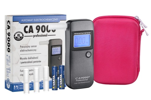 Alkomat CA 9000 Professional + kalibracje i etui