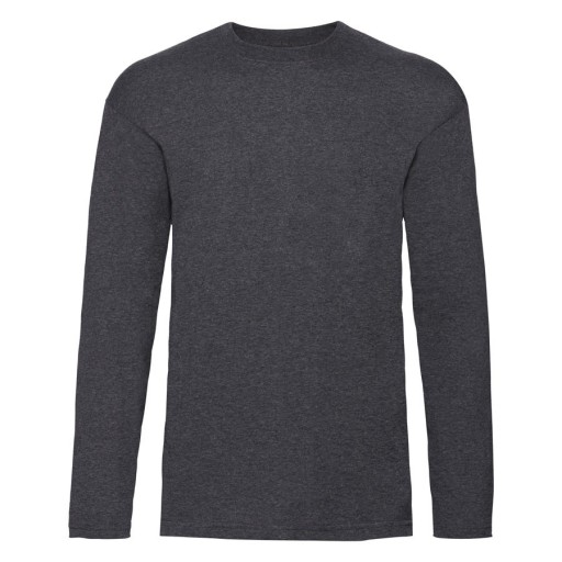 Koszulka męska dł.rękaw VALUEWEIGHT c.szar mel 2XL