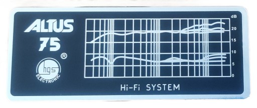 ALTUS 75 HGS ELEKTRONIK TABLICZKA EMBLEMAT ALUMINIOWY