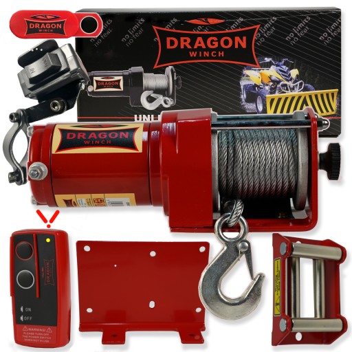 WYCIĄGARKA ELEKTRYCZNA 12V 2500lbs 1133kg DRAGON WINCH DWM2500ST DO PŁUGA