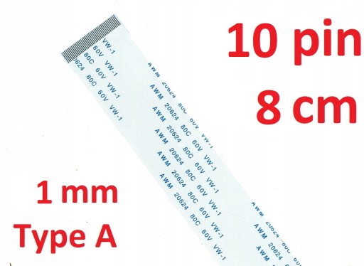 Taśma Flex FPC FFC VW-1 AWM 20624 80C 60V 8cm 10pi