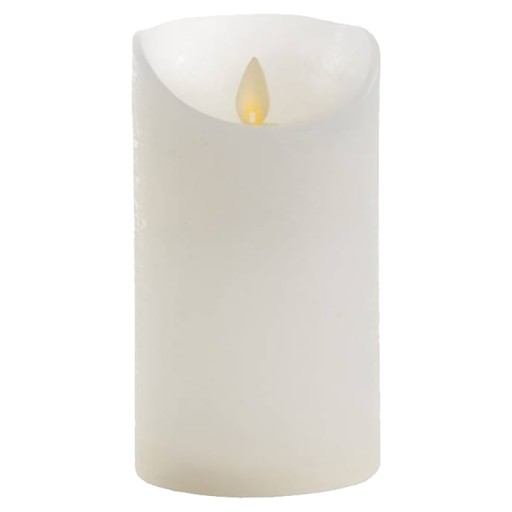 Świeca woskowa LED ruchomy płomień - Biały 15cm