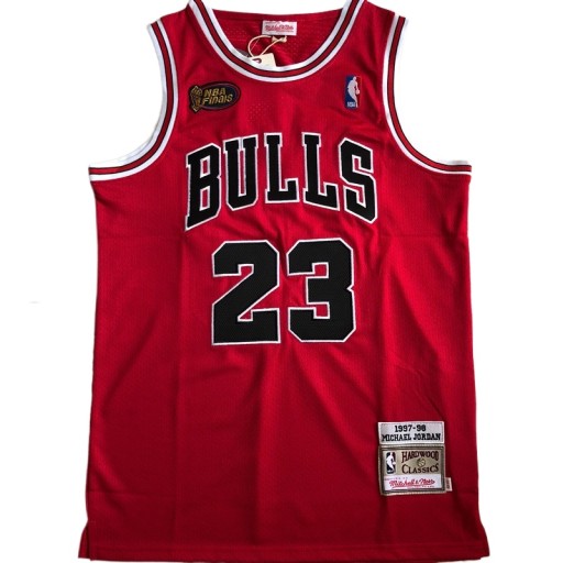97-98 finals mark newmen's Chicago Bulls#23 Michael Full density embroidery