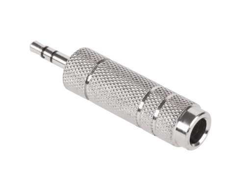 Adapter złącze Jack wtyk 3.5mm - gniazdo 6.3mm
