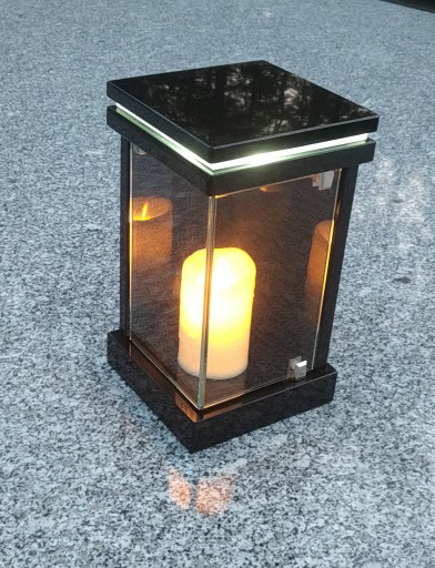 Lampion granitowy nagrobny granitowy PODSWIETL LED