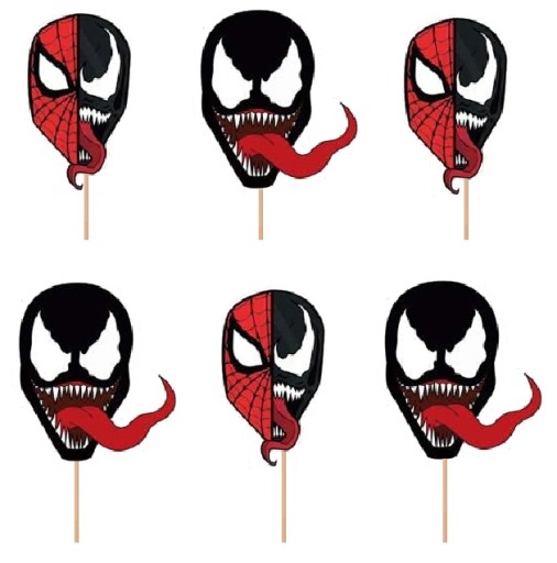 PIKERY dekoracja babeczek SPIDERman venom