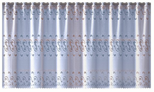 Lambrekin żakardowy biały metraż 347690 wys 50cm