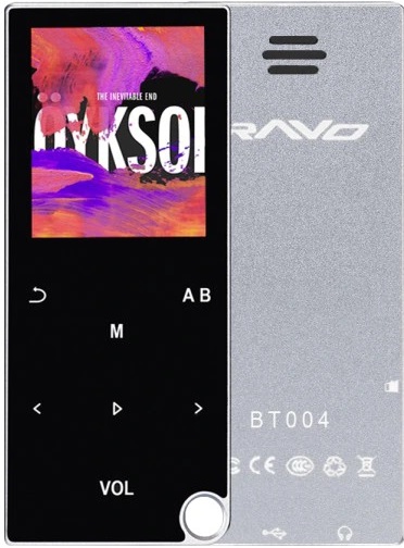 Odtwarzacz MP4 z Bluetooth 16GB Głośnik SREBRNY