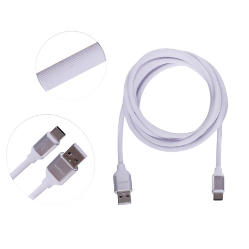 Kabel USB TYP-C SILIKONOWY OKRĄGŁY DŁUGOŚĆ 2M