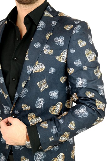 GIOVANNI PERA Marynarka męska D806 poker 64 4XL