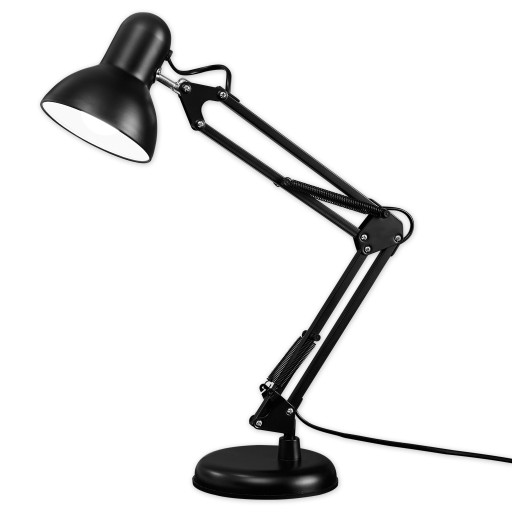Lampa biurkowa kreślarska Lena E27 czarna