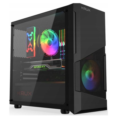 OBUDOWA KRUX COSMO KRX0088 RGB MIDI TOWER SZKŁO HARTOWANE SZYBA