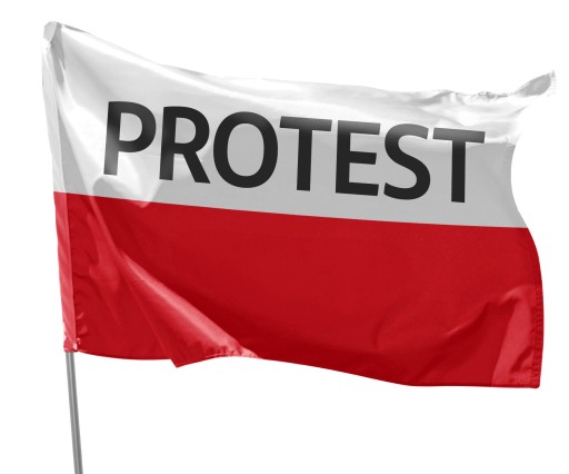 FLAGA NA PROTEST 120x60 cm