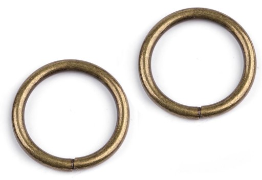 Kółko kaletnicze metalowe mosiądz 25mm do paska torby plecaka O-ring