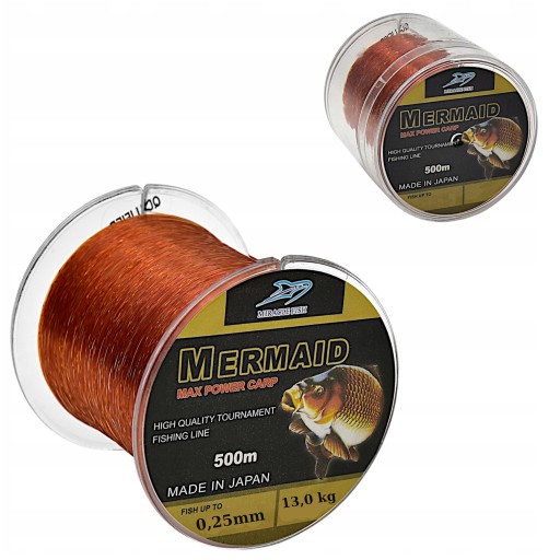 ŻYŁKA WĘDKARSKA MERMAID CARP 0,25 mm /13 kg /500 m