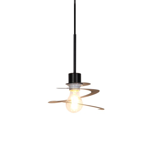 Designerska lampa wisząca ze spiralnym kloszem 20 cm - Scroll