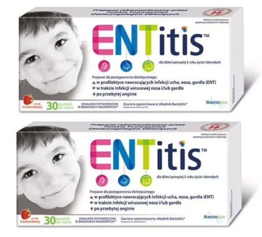 ENTitis Duopack Dwupak 2 x 30 pastylek do ssania